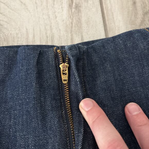 Scanlan Theodore Jeans Long Wide Leg Denim Women Size 4 High Waisted Blue Dark - Picture 5 of 15